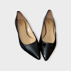 Michael Kors Black Patent Leather Pointy Toe Heels Size 7.5